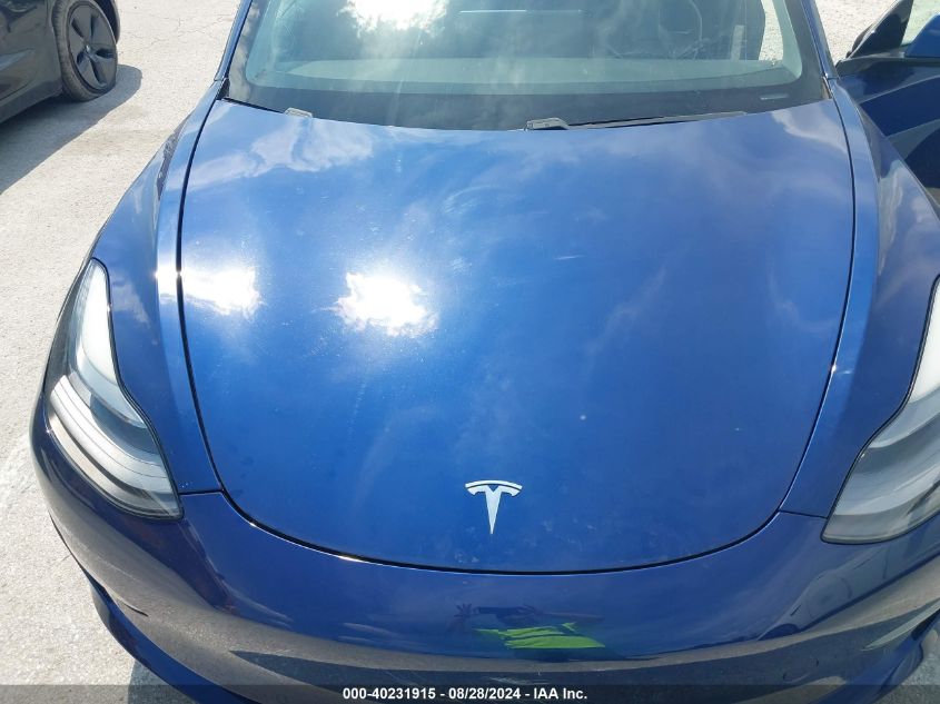2021 Tesla Model 3 Standard Range Plus Rear-Wheel Drive VIN: 5YJ3E1EA8MF922075 Lot: 40231915