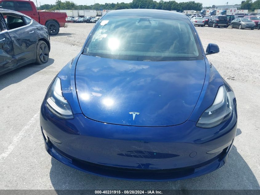 2021 Tesla Model 3 Standard Range Plus Rear-Wheel Drive VIN: 5YJ3E1EA8MF922075 Lot: 40231915