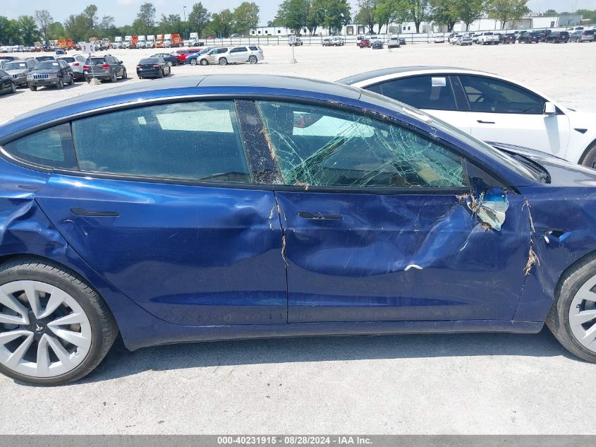 2021 Tesla Model 3 Standard Range Plus Rear-Wheel Drive VIN: 5YJ3E1EA8MF922075 Lot: 40231915