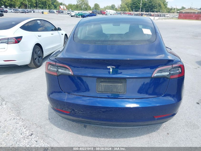 2021 Tesla Model 3 Standard Range Plus Rear-Wheel Drive VIN: 5YJ3E1EA8MF922075 Lot: 40231915