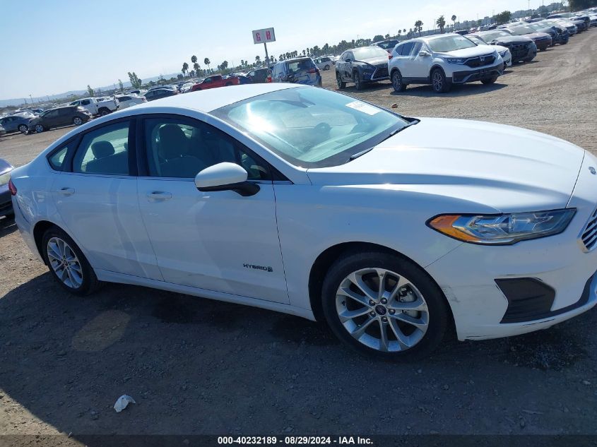 2019 Ford Fusion Hybrid Se VIN: 3FA6P0LUXKR199894 Lot: 40232189