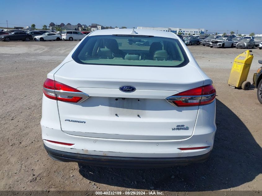 2019 Ford Fusion Hybrid Se VIN: 3FA6P0LUXKR199894 Lot: 40232189