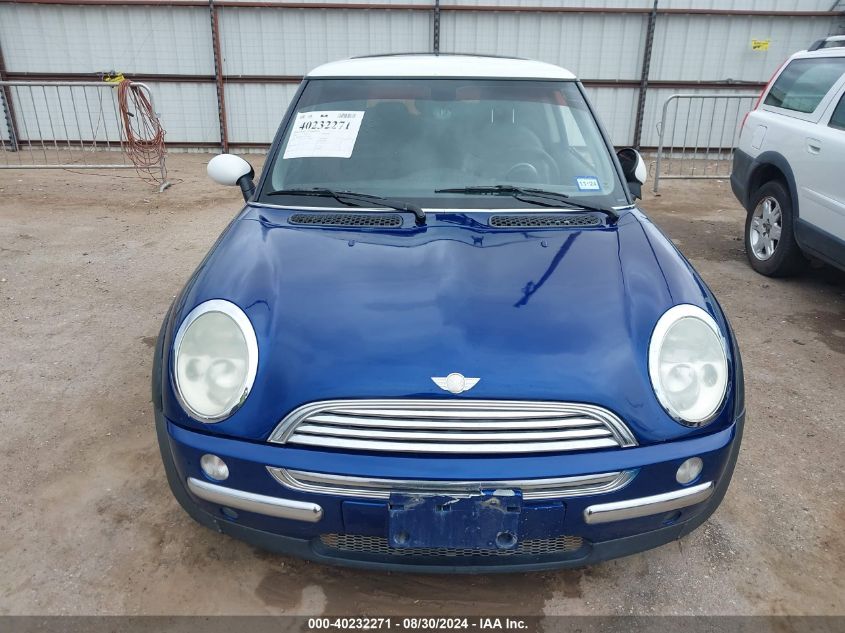 2003 Mini Cooper VIN: WMWRC334X3TC43588 Lot: 40232271