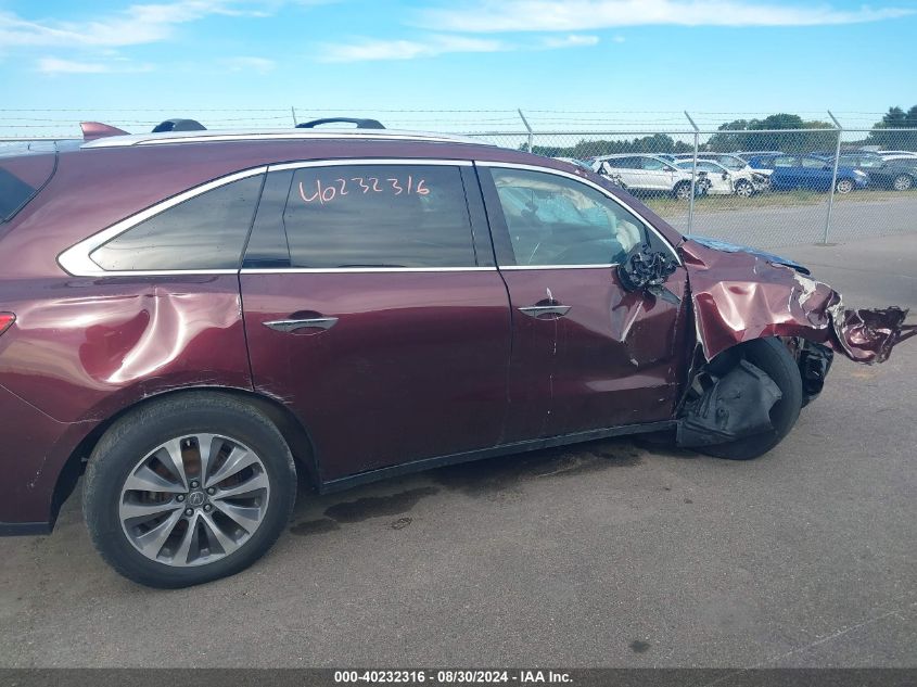 2014 Acura Mdx Technology Package VIN: 5FRYD4H41EB003504 Lot: 40232316