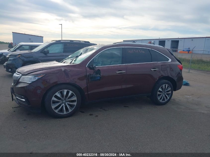 2014 Acura Mdx Technology Package VIN: 5FRYD4H41EB003504 Lot: 40232316