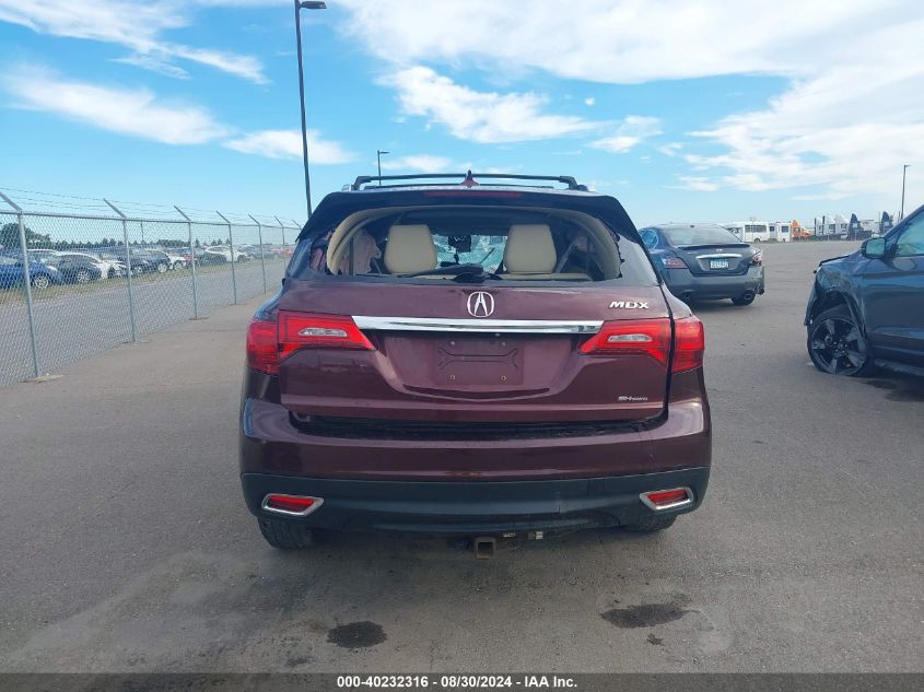 2014 Acura Mdx Technology Package VIN: 5FRYD4H41EB003504 Lot: 40232316