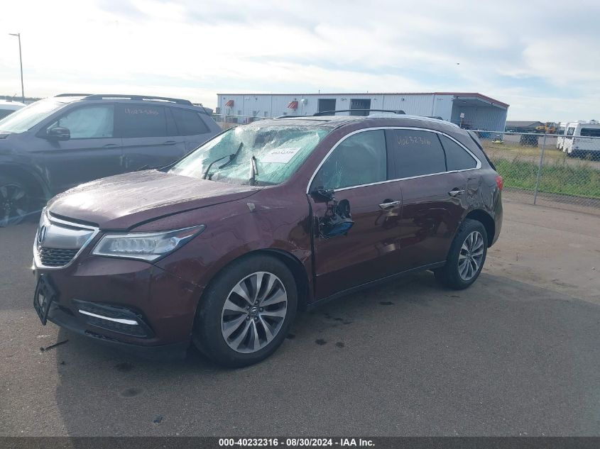 VIN 5FRYD4H41EB003504 2014 ACURA MDX no.2