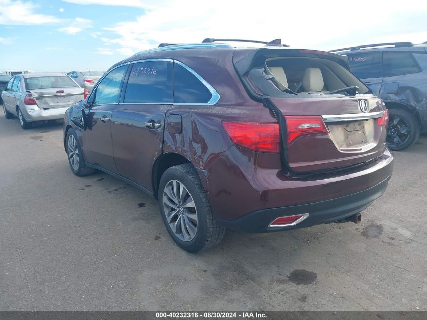 VIN 5FRYD4H41EB003504 2014 ACURA MDX no.3