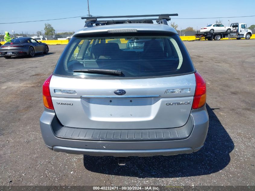 2007 Subaru Outback 2.5I Basic VIN: 4S4BP61C277323480 Lot: 40232471