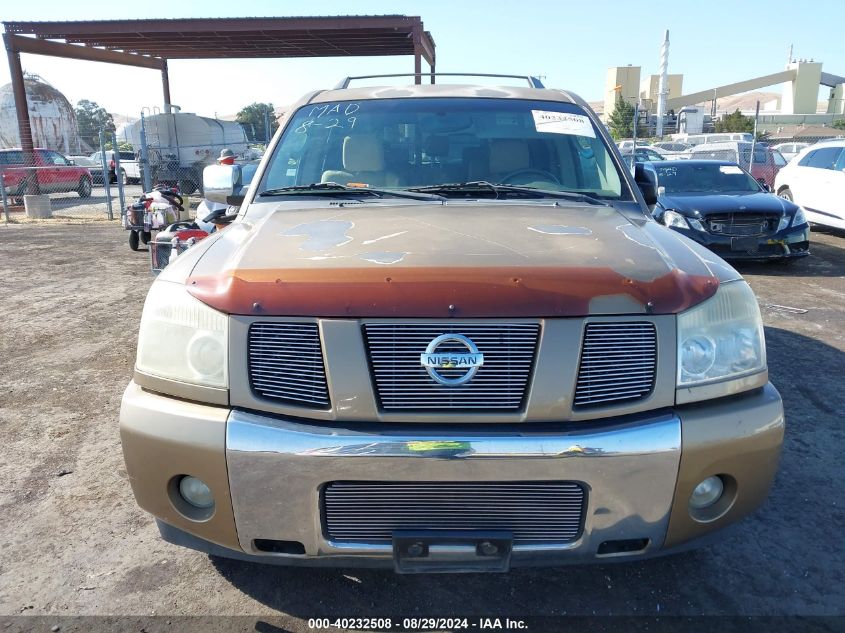 2004 Nissan Pathfinder Armada Se VIN: 5N1AA08A44N710005 Lot: 40232508