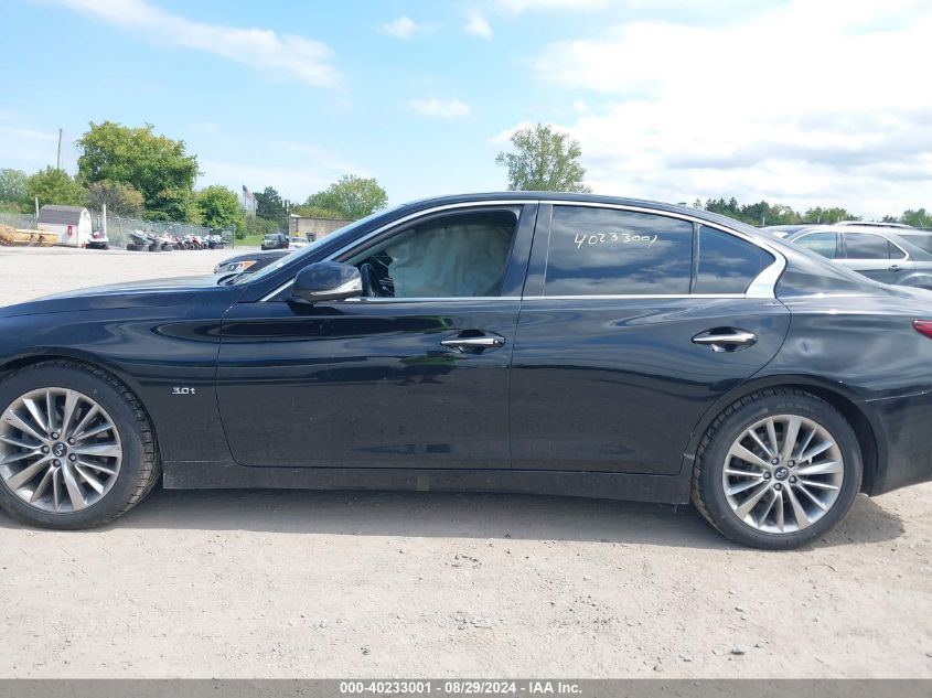 2019 Infiniti Q50 3.0T Luxe VIN: JN1EV7AR5KM554601 Lot: 40233001