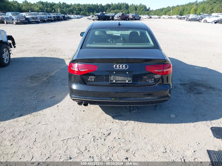 2014 Audi A4 2.0T Premium VIN: WAUBFAFL5EA074544 Lot: 40233318