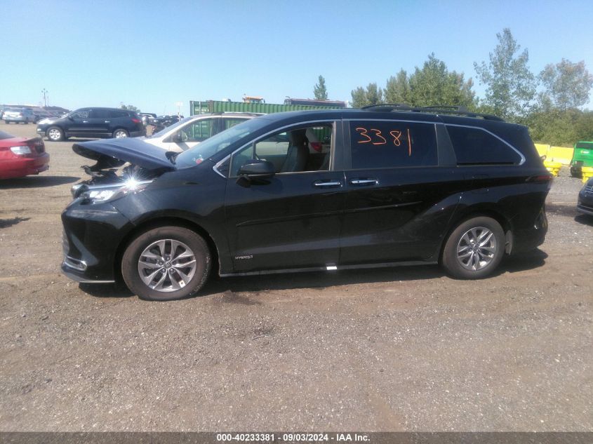 2021 Toyota Sienna Xle VIN: 5TDYRKEC1MS061223 Lot: 40233381