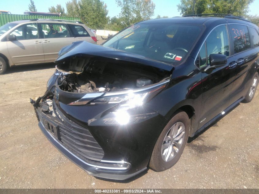 2021 Toyota Sienna Xle VIN: 5TDYRKEC1MS061223 Lot: 40233381