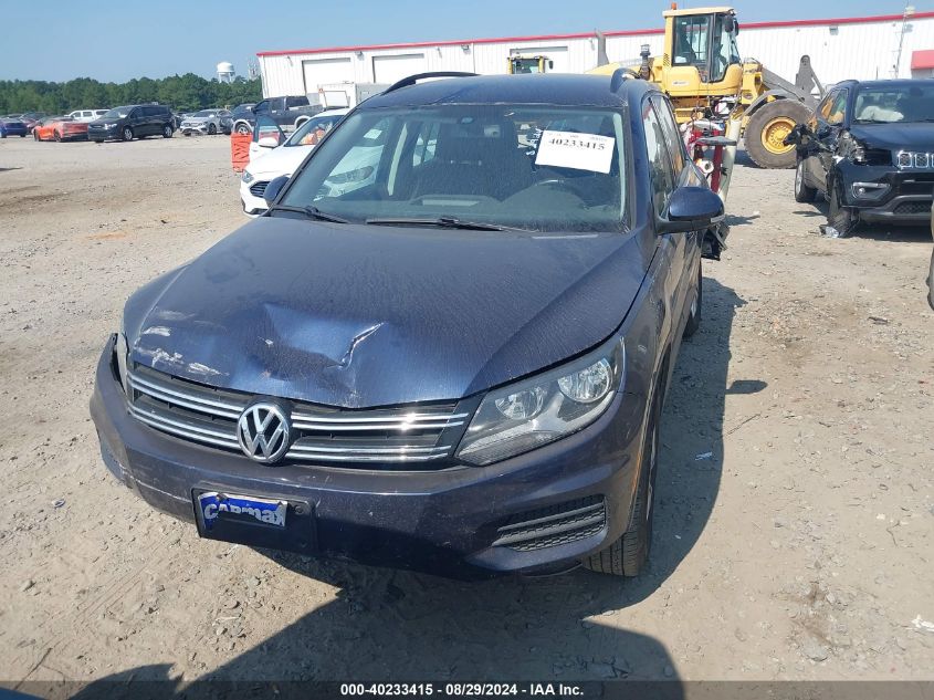 2016 Volkswagen Tiguan S VIN: WVGAV7AX4GW599627 Lot: 40233415