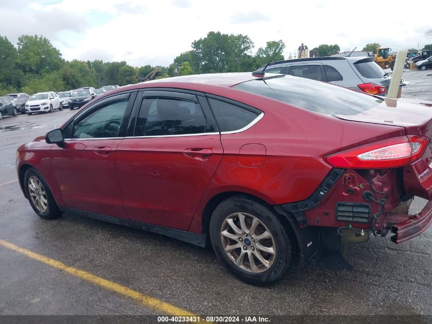 2016 Ford Fusion S VIN: 3FA6P0G72GR186620 Lot: 40233431