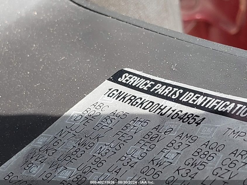 2017 CHEVROLET TRAVERSE 1LT - 1GNKRGKD0HJ164854