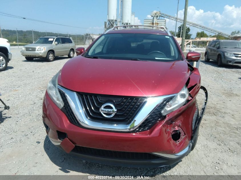 2015 Nissan Murano Sl VIN: 5N1AZ2MG9FN274463 Lot: 40233714