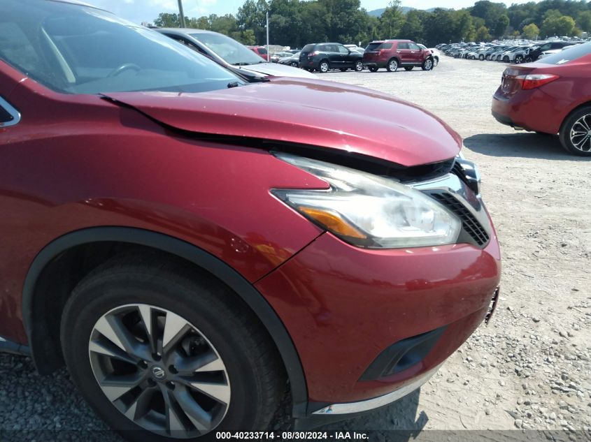 2015 Nissan Murano Sl VIN: 5N1AZ2MG9FN274463 Lot: 40233714