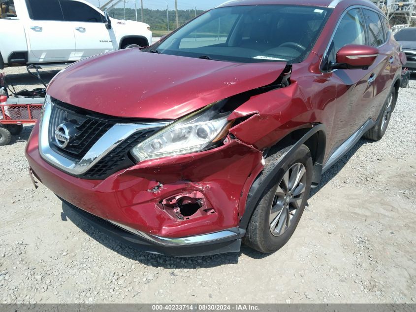 2015 Nissan Murano Sl VIN: 5N1AZ2MG9FN274463 Lot: 40233714