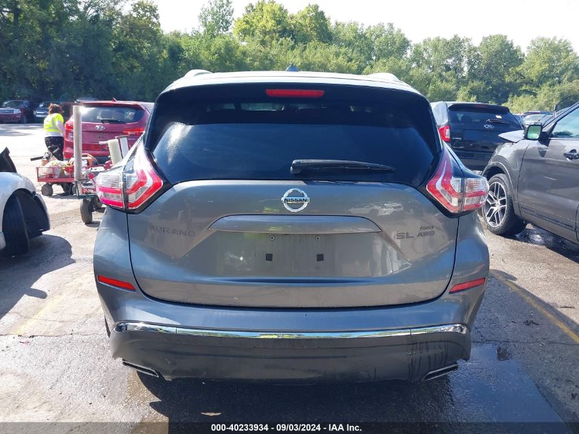 2015 Nissan Murano Sl VIN: 5N1AZ2MH9FN286945 Lot: 40233934