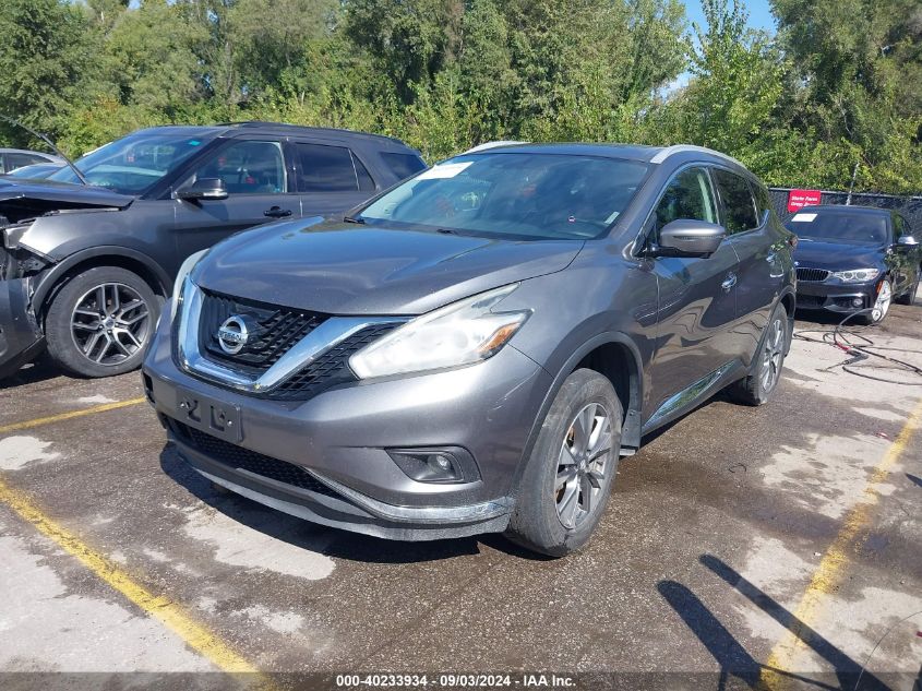 2015 Nissan Murano Sl VIN: 5N1AZ2MH9FN286945 Lot: 40233934