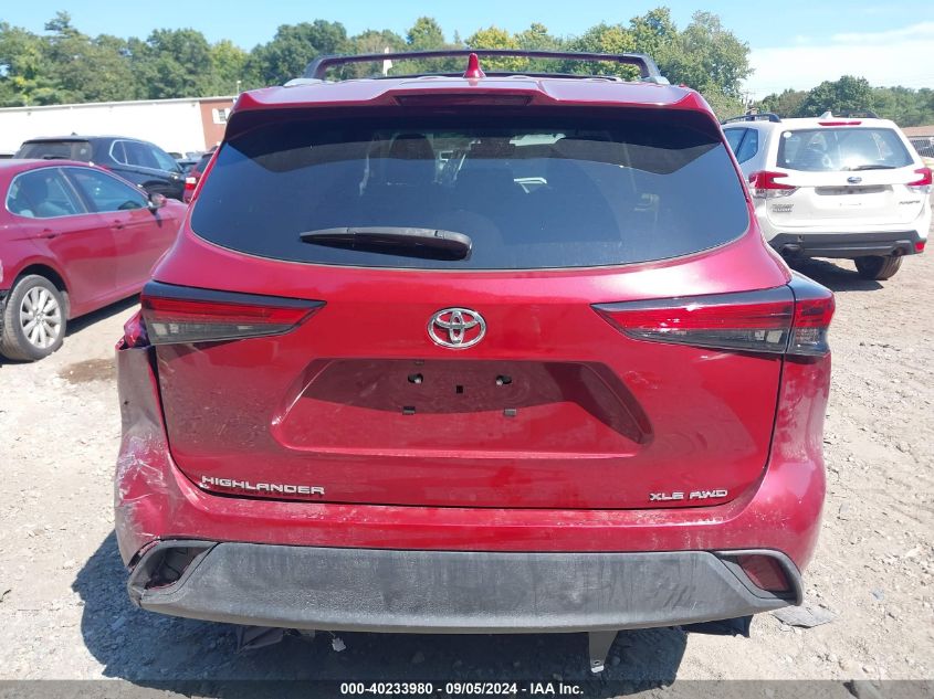 2022 Toyota Highlander Xle VIN: 5TDGZRBH9NS564911 Lot: 40233980