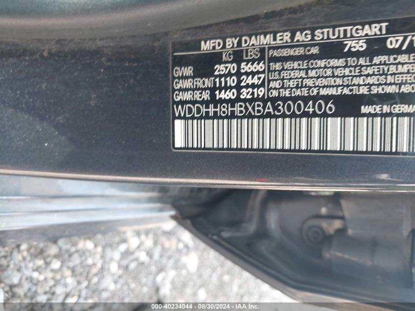 WDDHH8HBXBA300406 2011 Mercedes-Benz E 350 4Matic