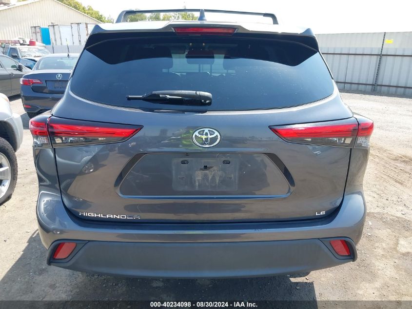 2020 Toyota Highlander Le VIN: 5TDZZRAHXLS026922 Lot: 40234098