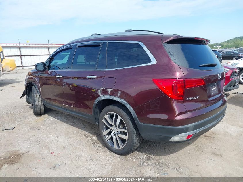 2016 Honda Pilot Touring VIN: 5FNYF6H9XGB043750 Lot: 40234197