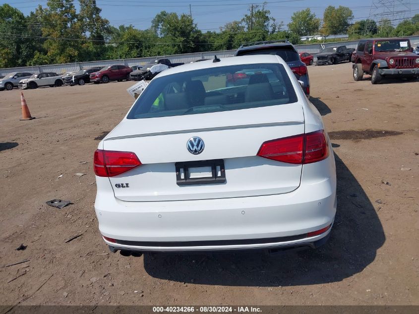 2016 Volkswagen Jetta 2.0T Gli Sel VIN: 3VW4T7AJXGM371101 Lot: 40234266