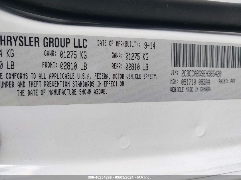 2C3CCABG9EH365420 2014 Chrysler 300 300S