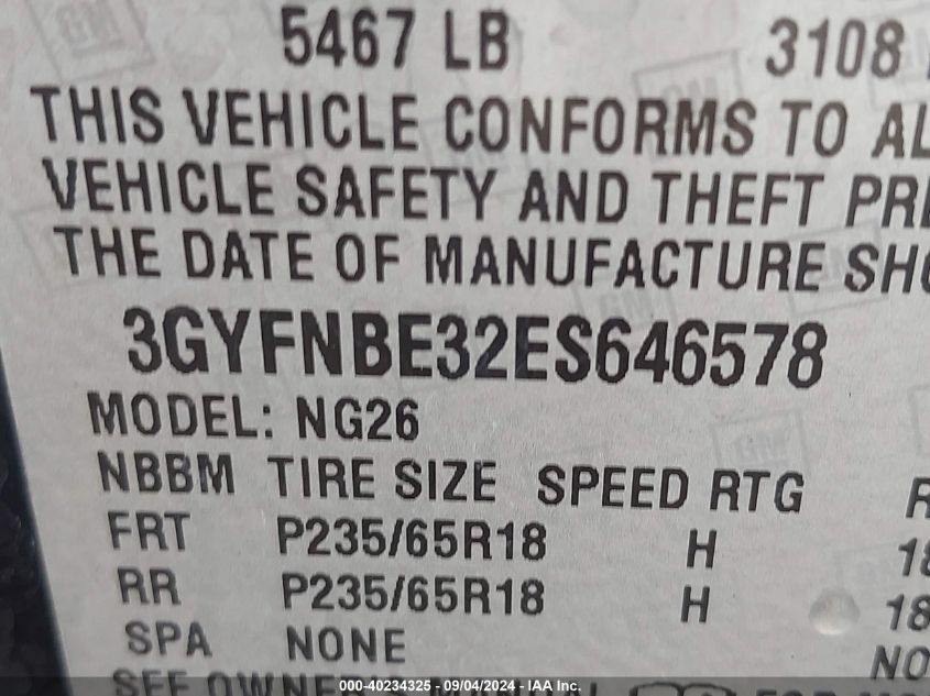 2014 CADILLAC SRX LUXURY COLLECTION - 3GYFNBE32ES646578