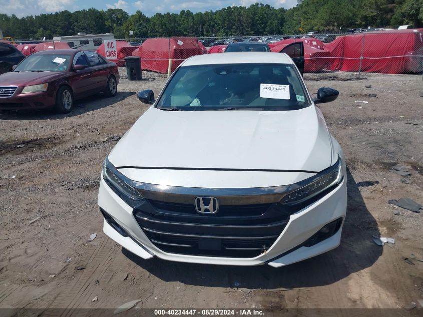 2021 Honda Accord Sport VIN: 1HGCV1F33MA078361 Lot: 40234447