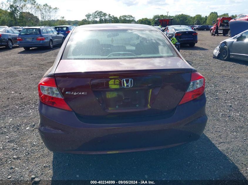 2012 Honda Civic Lx VIN: 2HGFB2F51CH572683 Lot: 40234899