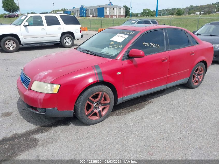 2002 Audi A4 1.8T VIN: WAULC68EX2A313915 Lot: 40235630