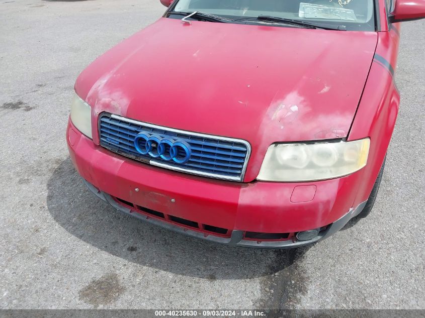 2002 Audi A4 1.8T VIN: WAULC68EX2A313915 Lot: 40235630