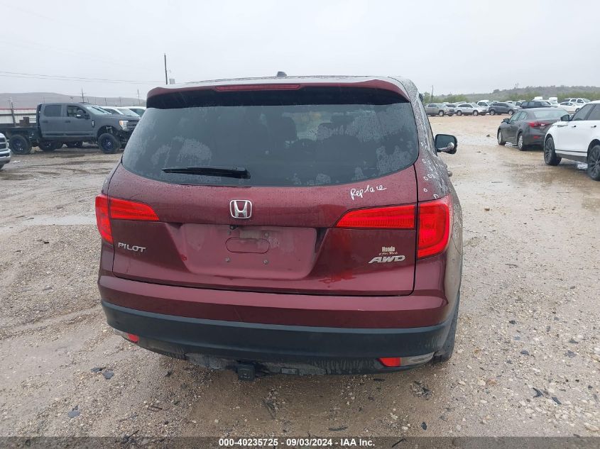 2018 Honda Pilot Ex-L VIN: 5FNYF6H54JB058894 Lot: 40235725