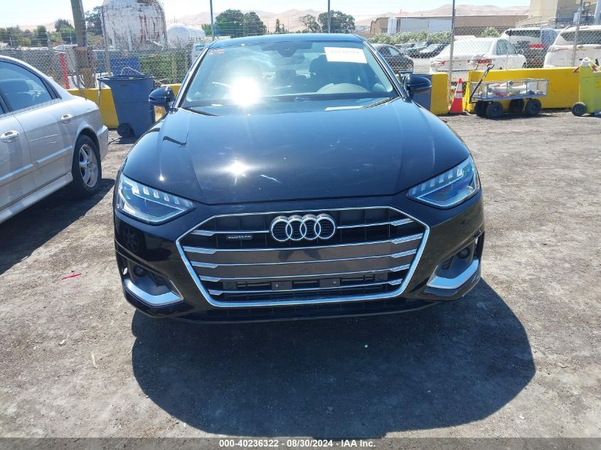 2023 Audi A4 Premium 40 Tfsi Quattro S Tronic VIN: WAUABAF49PN022703 Lot: 40236322