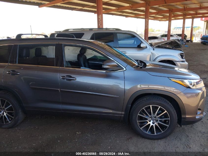 2018 Toyota Highlander Se VIN: 5TDJZRFH5JS548490 Lot: 40236565