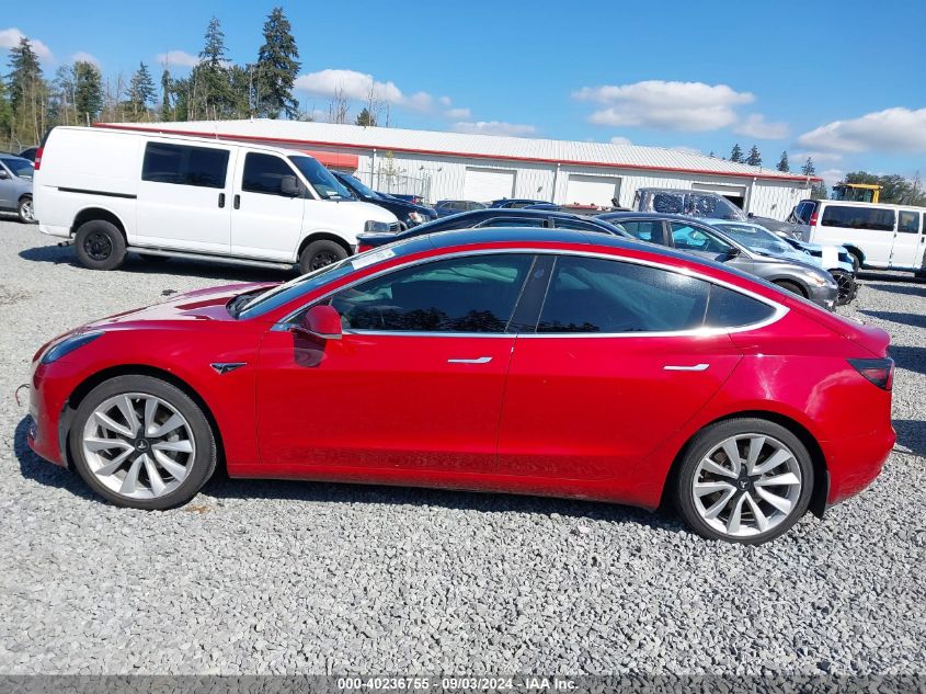 2018 Tesla Model 3 Long Range/Performance VIN: 5YJ3E1EBXJF091456 Lot: 40236755