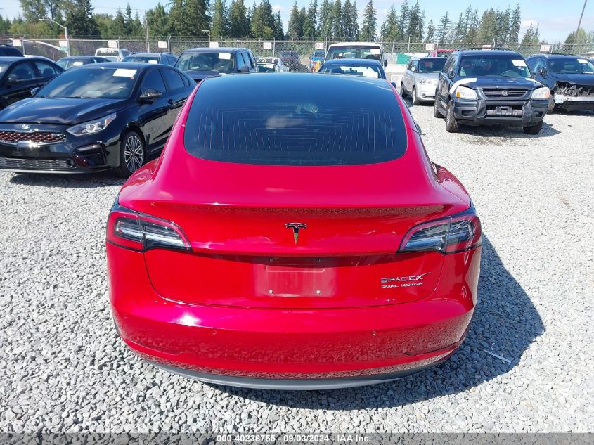 2018 Tesla Model 3 Long Range/Performance VIN: 5YJ3E1EBXJF091456 Lot: 40236755