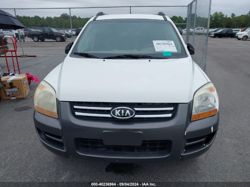 2007 Kia Sportage Lx VIN: KNDJF724077311196 Lot: 40236964