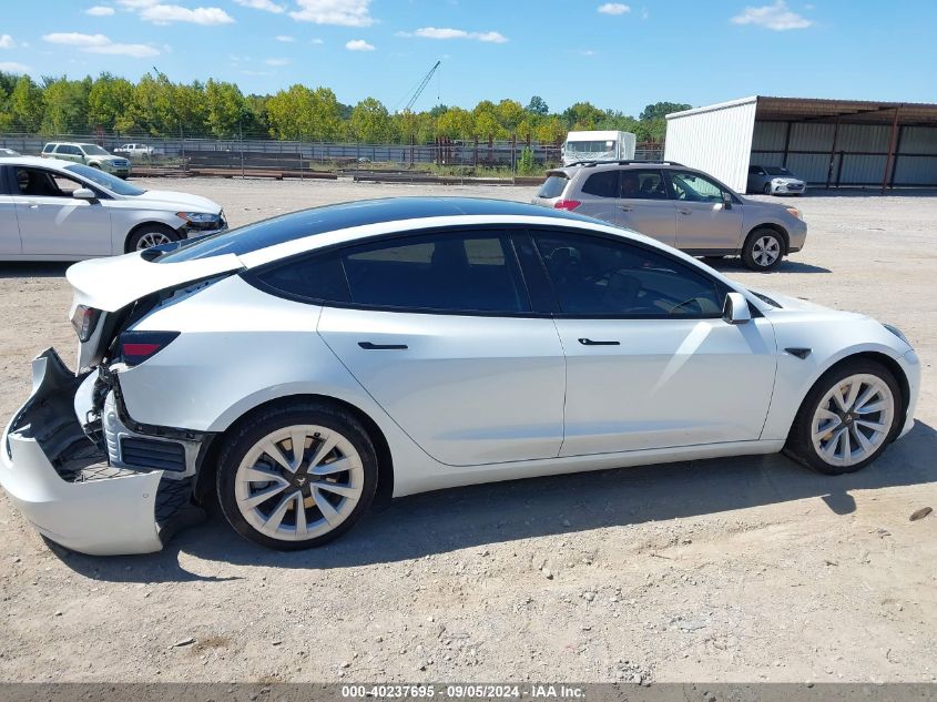 2022 Tesla Model 3 Long Range Dual Motor All-Wheel Drive VIN: 5YJ3E1EB0NF186548 Lot: 40237695