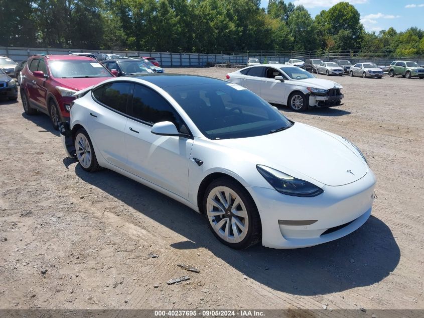 2022 TESLA MODEL 3 LONG RANGE DUAL MOTOR ALL-WHEEL DRIVE - 5YJ3E1EB0NF186548