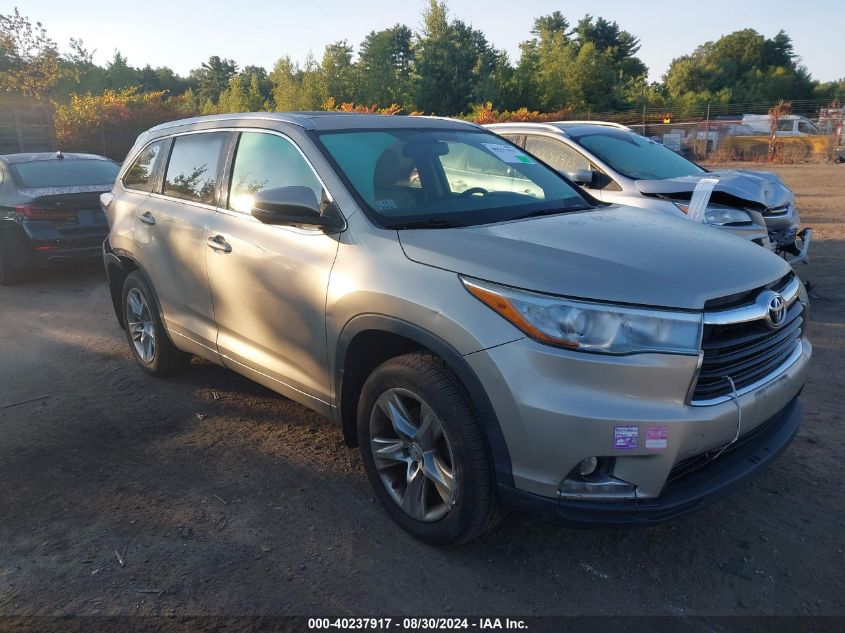 2014 Toyota Highlander Limited V6 VIN: 5TDDKRFH7ES007139 Lot: 40237917