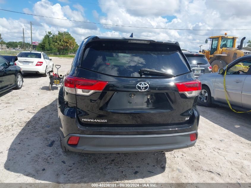 2017 Toyota Highlander Se VIN: 5TDKZRFH8HS522576 Lot: 40238101