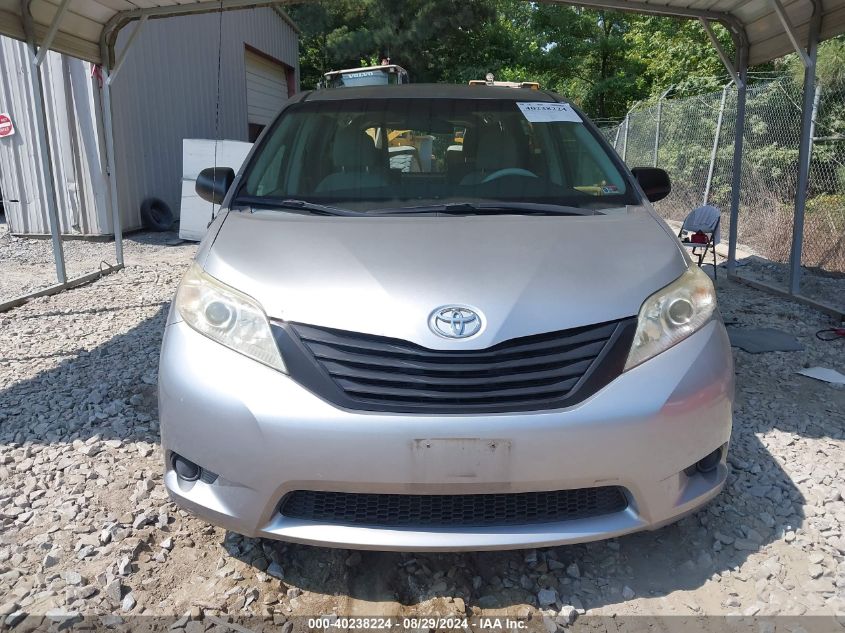 2012 Toyota Sienna Base V6 7 Passenger VIN: 5TDZK3DC3CS224338 Lot: 40238224