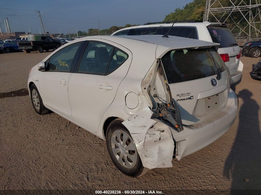 2012 Toyota Prius C Two VIN: JTDKDTB31C1521877 Lot: 40238236