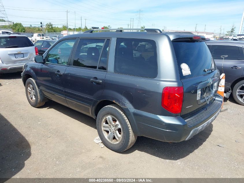 2005 Honda Pilot Ex-L VIN: 2HKYF18625H539519 Lot: 40238550